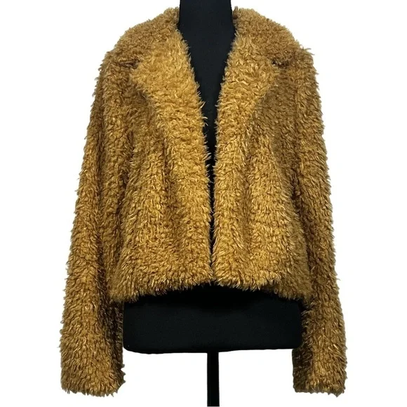 Blank NYC Faux Fur Teddy Bear Coat Medium - Picture 4 of 8